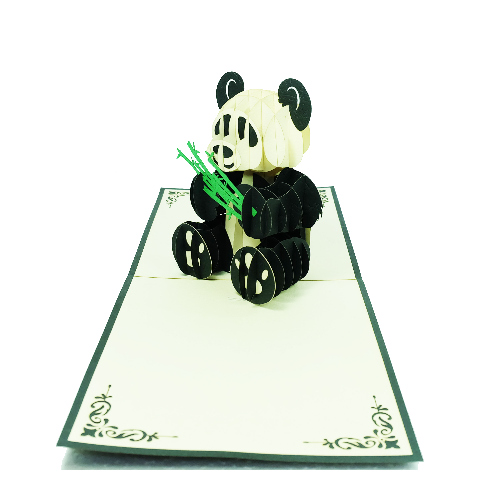 AM11 Buy Wholesale Retail 3d Pop Up Greeting Cards 3d Foldable Customize Birthday Animal Panda Pop Up Card (4)
