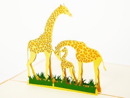 AM13 Buy Wholesale Retail 3d Pop Up Greeting Cards 3d Foldable Customize Birthday Animal Giraffe Pop Up Card (5)
