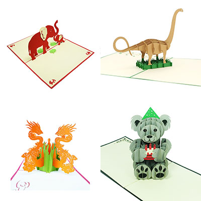 3D Pop Up Animals Cards