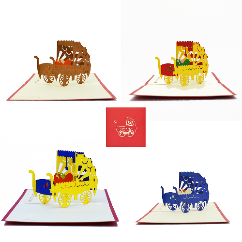BS02 Buy Wholesale Retail 3d Pop Up Greeting Cards 3d Foldable Customize Baby Shower Pop Up Card (4)