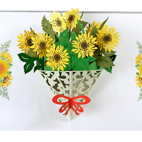 buy mothers day 3d Pop up cards Sunflower-flowers-pop-up-card (1)