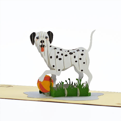 AM37 Buy Wholesale Retail 3d Pop Up Greeting Cards 3d Foldable Customize Birthday Animal Dalmatian Pop Up Card (1)