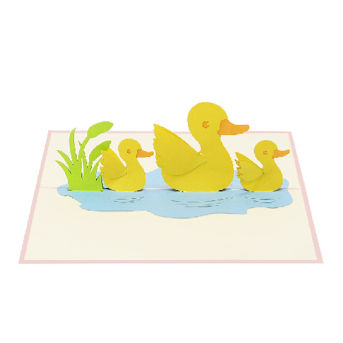 AM46 Buy Wholesale Retail 3d Pop Up Greeting Cards 3d Foldable Customize Animal Duck Pop Up Card (2)