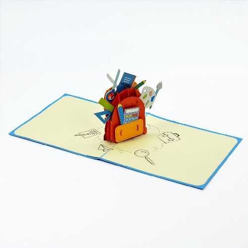 BAS04 Buy Wholesale Retail 3d Pop Up Greeting Cards 3d Foldable Customize Back to School Pop Up Card (19)