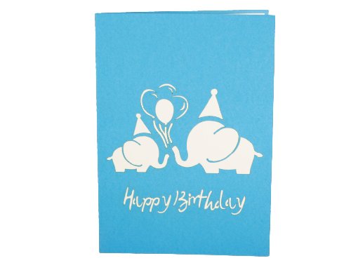 BD18 Buy Custom 3d Pop Up Greeting Cards Mothers day 3d Foldable Personalized Birthday Elephant Pop Up Card (1)
