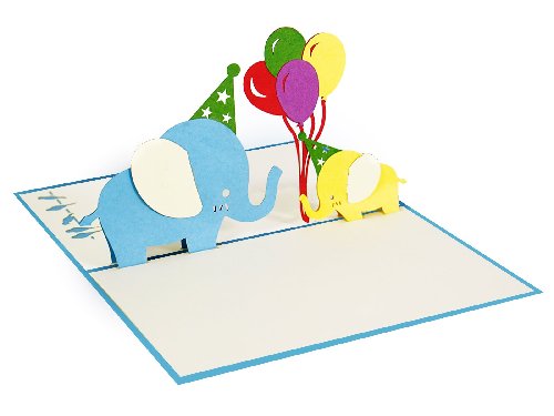 BD18 Buy Custom 3d Pop Up Greeting Cards Mothers day 3d Foldable Personalized Birthday Elephant Pop Up Card (2)