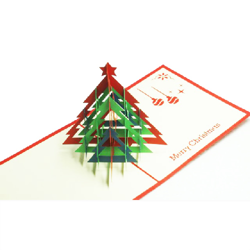CM06 Buy Wholesale Retail 3d Pop Up Greeting Cards 3d Foldable Customize Christmas Pop Up Card Christmas Tree Noel (1)