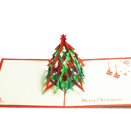 CM06 Buy Wholesale Retail 3d Pop Up Greeting Cards 3d Foldable Customize Christmas Pop Up Card Christmas Tree Noel (6)