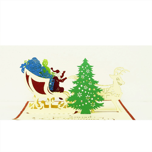 CM08 Buy Wholesale Retail 3d Pop Up Greeting Cards 3d Foldable Customize Christmas Pop Up Card Santa (1)