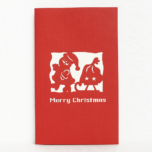 CM10 Buy Wholesale Retail 3d Pop Up Greeting Cards 3d Foldable Customize Christmas Pop Up Card Santa & Reindeers (2)