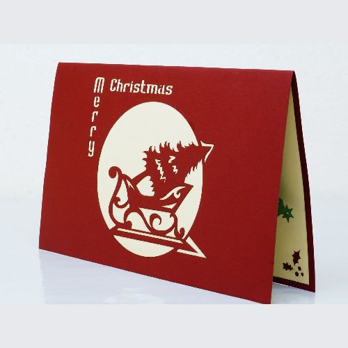 CM11 Buy Wholesale Retail 3d Pop Up Greeting Cards 3d Foldable Customize Christmas Pop Up Card Santa (3)