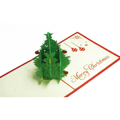 CM17 Buy Wholesale Retail 3d Pop Up Greeting Cards 3d Foldable Customize Christmas Pop Up Card Christmas Tree Noel (3)