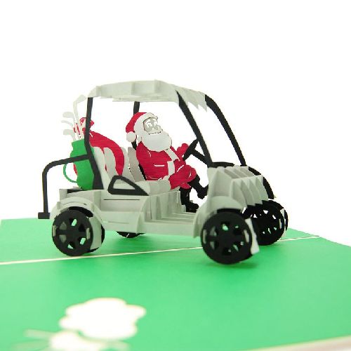 CM29 Buy Wholesale Retail 3d Pop Up Greeting Cards 3d Foldable Customize Christmas Pop Up Card Santa Golf Noel (1)