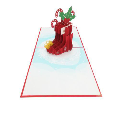 CM35 Buy Wholesale Retail 3d Pop Up Greeting Cards 3d Foldable Customize Christmas Pop Up Card Noel Stock (1)