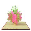 FL05 Buy Custom 3d Pop Up Greeting Cards Thank you 3d Foldable Vanlentine Love Pop Up Card Flower Vase (15)