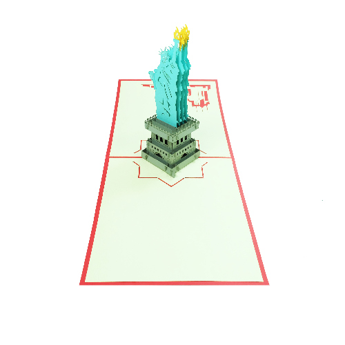 FM10 Buy 3d Pop Up Greeting Cards Famous Construction & Landscape 3d Foldable Pop Up Card Statue of Liberty (5)