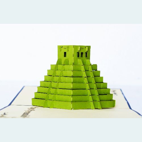 FM15 Buy 3d Pop Up Greeting Cards Famous Construction & Landscape 3d Foldable Pop Up Card Maya Pyramid (2)
