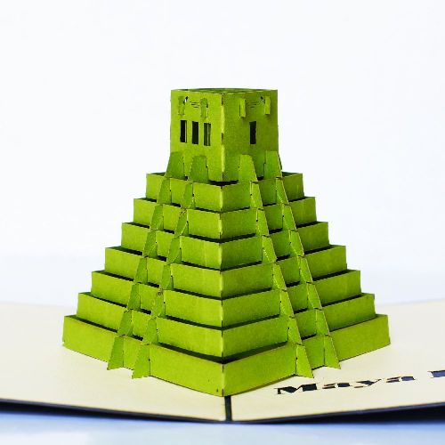 FM15 Buy 3d Pop Up Greeting Cards Famous Construction & Landscape 3d Foldable Pop Up Card Maya Pyramid (3)