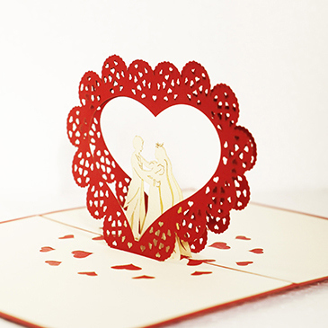 LW07 Buy Custom 3d Pop Up Greeting Cards Love 3d Foldable Personalized Valentine Pop Up Card Wedding Invitation (2)