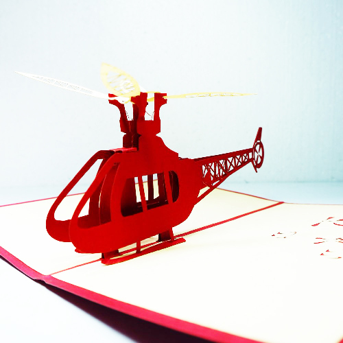 MA06 Buy 3d Pop Up Greeting Cards Mniature 3d Foldable Pop Up Card Helicoper (5)
