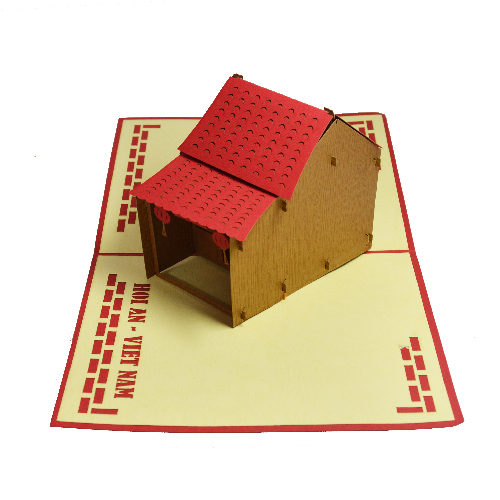 MA15 Buy 3d Pop Up Greeting Cards Mniature 3d Foldable Pop Up Card Hoian Ancient House (1)
