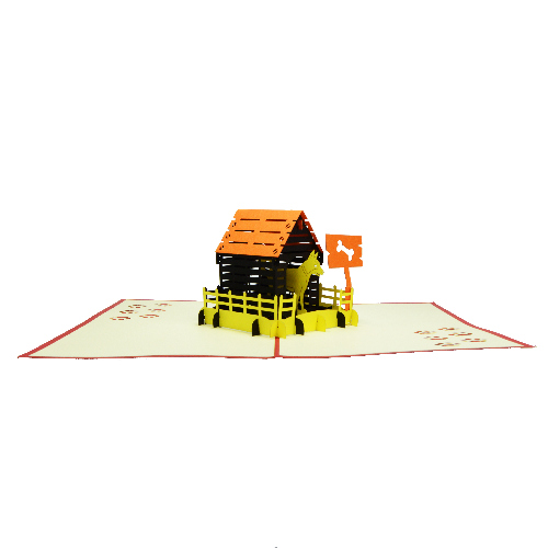 MA20 Buy 3d Pop Up Greeting Cards Mniature 3d Foldable Pop Up Card Dog House (1)