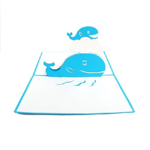 MOT02 Buy 3d Pop Up Greeting Cards Mothersday 3d Foldable Pop Up Card Whale (3)