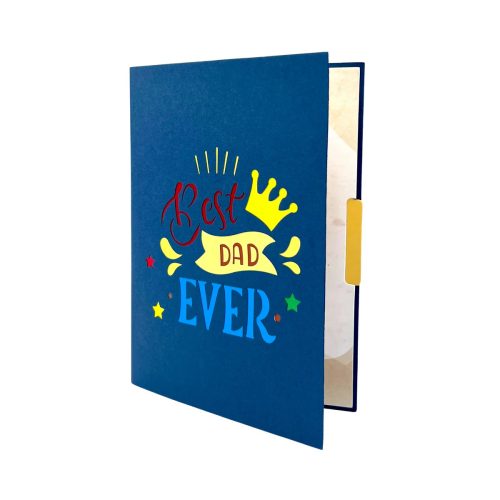 father's day pop up card the best dad ever cover