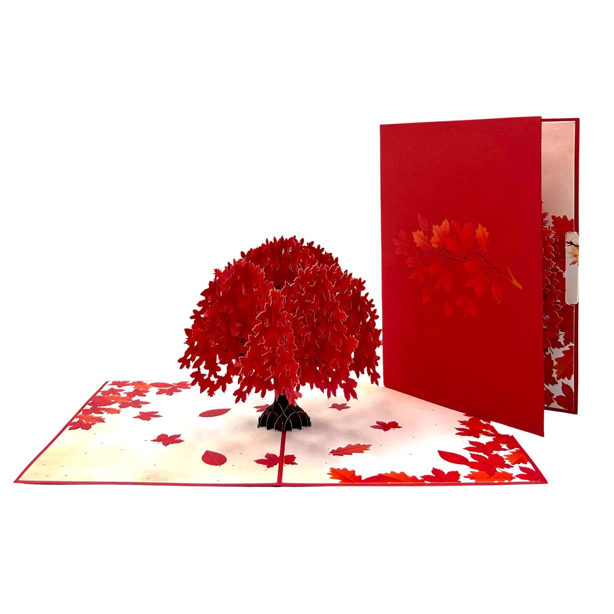 red maple tree for 3d pop up flower card