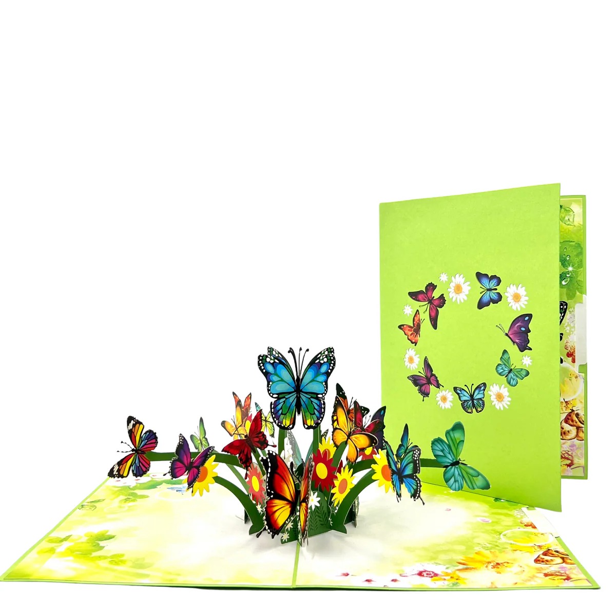 buttflies fluttering for pop up greeting card