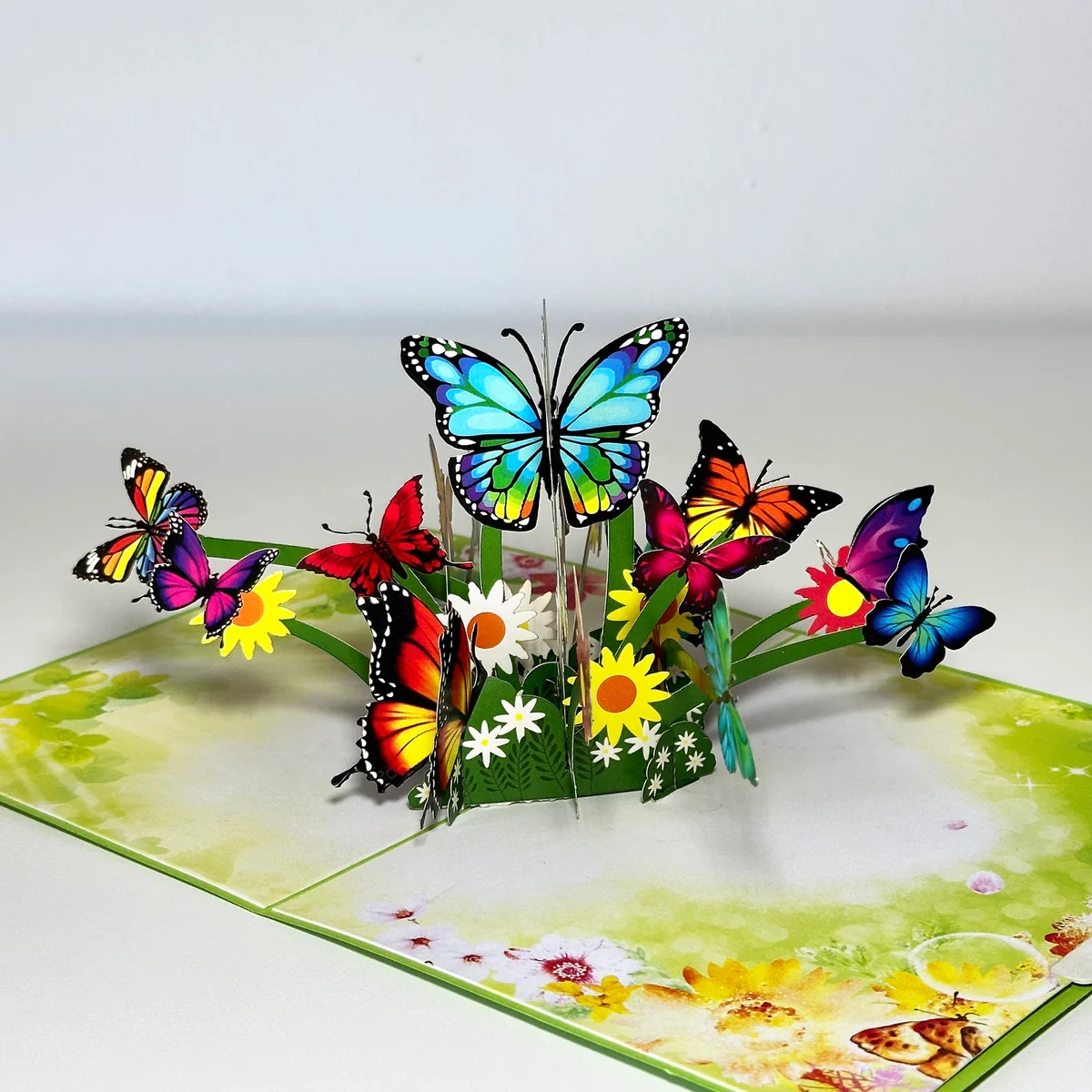 buttflies fluttering for pop up greeting card 3
