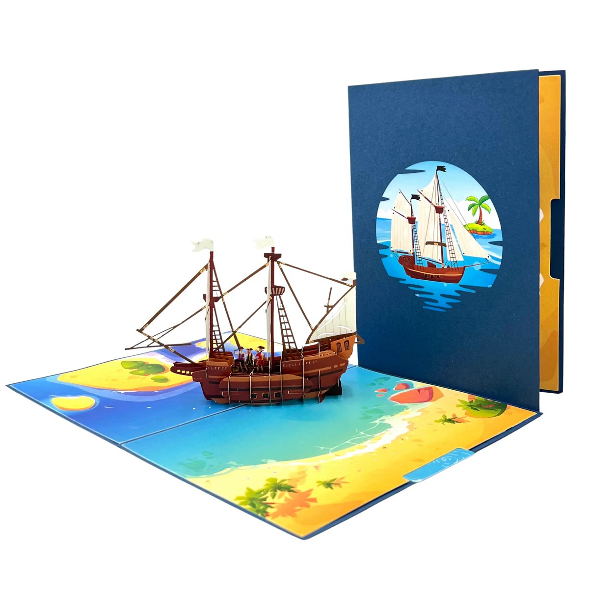 worldpopcards the pirate ship for 3d pop up greeting card