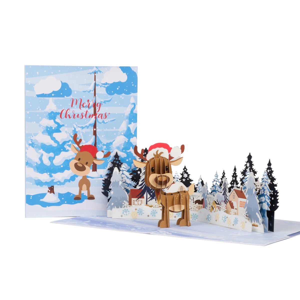 worldpopcards adorable reindeer for 3d pop up christmas cards
